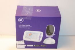 BOXED BT SMART BABY MONITOR WITH 5" COLOUR SCREEN AND SMARTPHONE APP RRP £149.99Condition Report