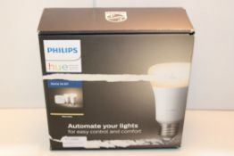 BOXED PHILIPS HUE PERSONAL WIRELESS LIGHTING WHITE STARTER KIT RRP £85.00Condition Report