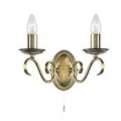 BOXED X 2 BERNICE 2-LIGHT CANDLE WALL LIGHT ANTIQUE COLOUR COMBINED RRP £50Condition ReportAppraisal