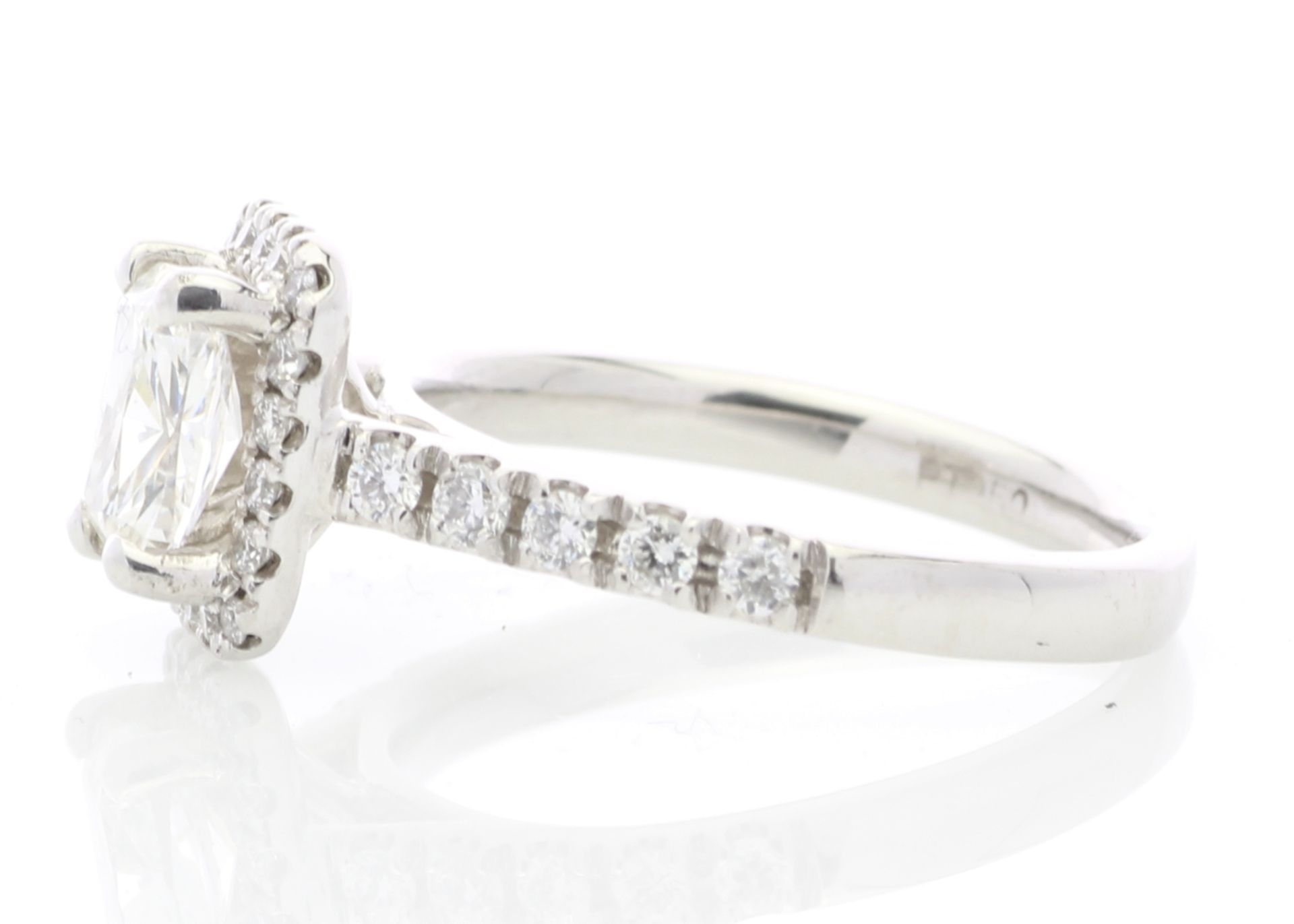 Platinum Single Stone With Halo Setting Ring (0.70) 1.02 Carats - Valued by GIE £34,345.00 - - Image 3 of 5