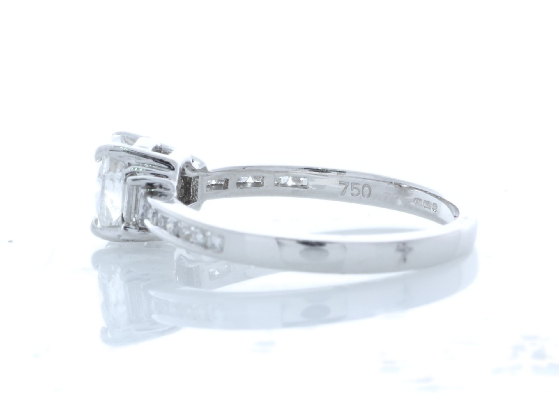 18ct White Gold Single Stone Prong Set With Stone Set Shoulders Diamond Ring (0.50) 0.74 Carats - - Image 2 of 5