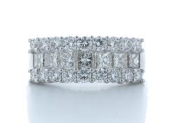 18ct White Gold Claw Set Semi Eternity Diamond Ring 2.43 Carats - Valued by AGI £16,850.00 - 18ct
