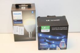 2X BOXED ASSORTED LIGHTING ITEMS TO INCLUDE PHILIPS HUE PERSONAL WIRELESS LIGHTING & OTHER Condition