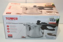 BOXED TOWER ALUMINIUMN 6 LITRE PRESSURE COOKER Condition ReportAppraisal Available on Request- All