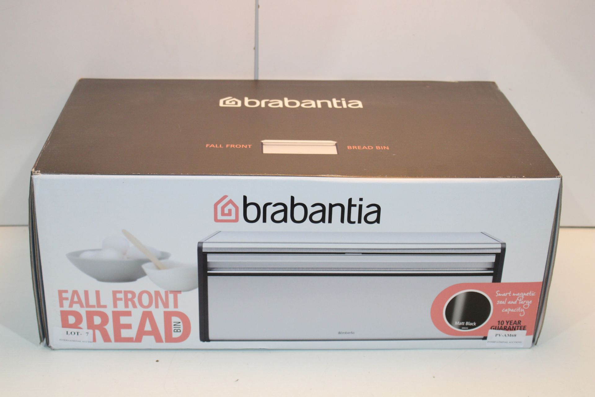 BOXED BRABANTIA FALL FRONT BREAD BIN RRP £29.99Condition ReportAppraisal Available on Request- All