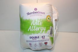 BAGGED SLUMBERDOWN ANTI ALLERGY DOUBLE DUVET 4.5TOGCondition ReportAppraisal Available on Request-