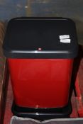 UNBOXED PEDAL BIN RED/GREY Condition ReportAppraisal Available on Request- All Items are Unchecked/