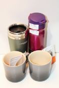 4X ASSORTED CUPS BY THERMOCAFE, LE CREUSET & OTHER (IMAGE DEPICTS STOCK)Condition ReportAppraisal