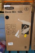 BOXED CURVER DECO BIN 40L Condition ReportAppraisal Available on Request- All Items are Unchecked/