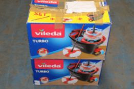2X BOXED VILEDA TURBO MICROFIBRE 2-IN-1 MOP BUCKETS COMBINED RRP £70.00Condition ReportAppraisal