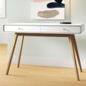 BOXED JUSTINE DESK IN WHITE RRP £193.99Condition ReportAppraisal Available on Request- All Items are