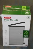 BOXED CURVER DECO BIN 40L SLIM Condition ReportAppraisal Available on Request- All Items are