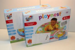 2X BOXED GALT FABRIC COVERED INFLATEABLE PLAYNESTSCondition ReportAppraisal Available on Request-