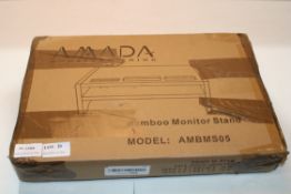BOXED BAMBOO MONITOR STAND MODEL: AMBMS05Condition ReportAppraisal Available on Request- All Items