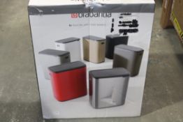 BOXED BRABANTIA BO TOUCH BIN, WITH 1 INNER POCKET (60 LITRE) RRP £151.95Condition ReportAppraisal