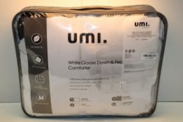 BAGGED UMI WHITE GOOSE DOWN & FEATHER COMFORTER DOUBLE Condition ReportAppraisal Available on