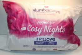 SLUMBERDOWN COSY NIGHTS 2 PILLOWS MEDIUM SUPPORT BACK SLEEPER Condition ReportAppraisal Available on