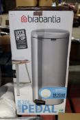 BOXED BRABANTIA 30L PEDAL BIN RRP £49.99Condition ReportAppraisal Available on Request- All Items