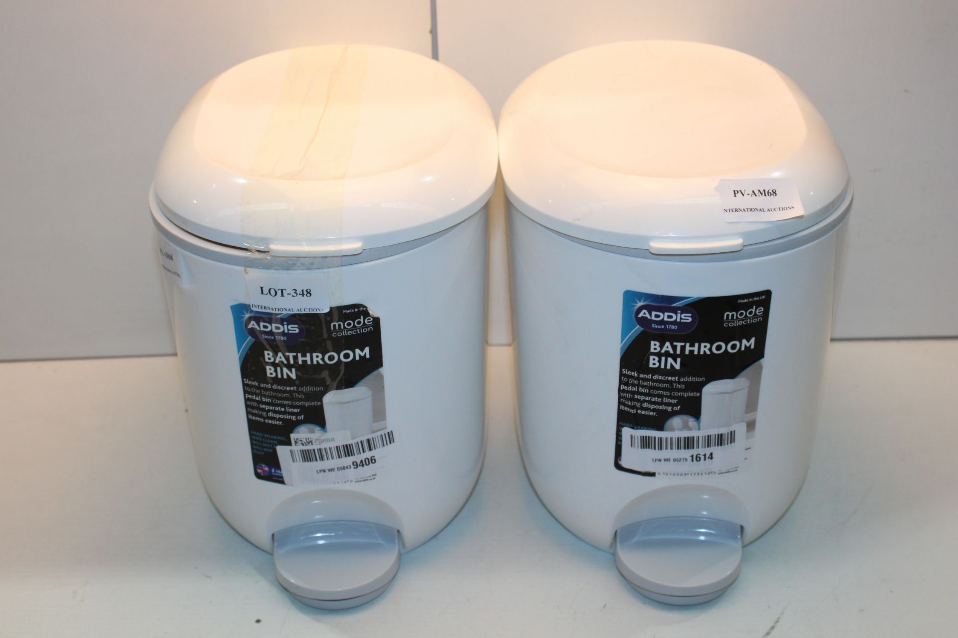 2X UNBOXED ADDIS BATHROOM BINS Condition ReportAppraisal Available on Request- All Items are