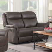 BOXED AND BAGGED INSIDE BOX Portland Rustic Brown Leather 2 Seat Reclining Sofa RRP £1189Condition