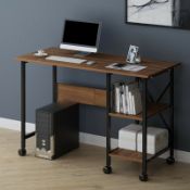 BOXED 120CM WITH BOOKSHELF STURDY WRITING TABLE OFFICE DESK (IMAGE MAY BE INCORRECT AS THERE WERE