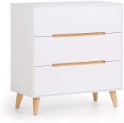 BOXED ALICIA 3 DRAWER CHEST MATT WHITE RRP £239.99Condition ReportAppraisal Available on Request-