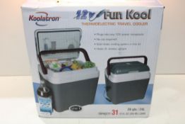 BOXED KOOLATRON THERMOELECTRIC TRAVEL COOLER 24L RRP £169.00Condition ReportAppraisal Available on