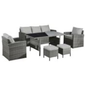 BOXED FIJI X 2 CHAIRS WITH CUSHIONS + 1 3 SEATER WITH CUSHIONS (PIECES ALL THERE INCLUDING