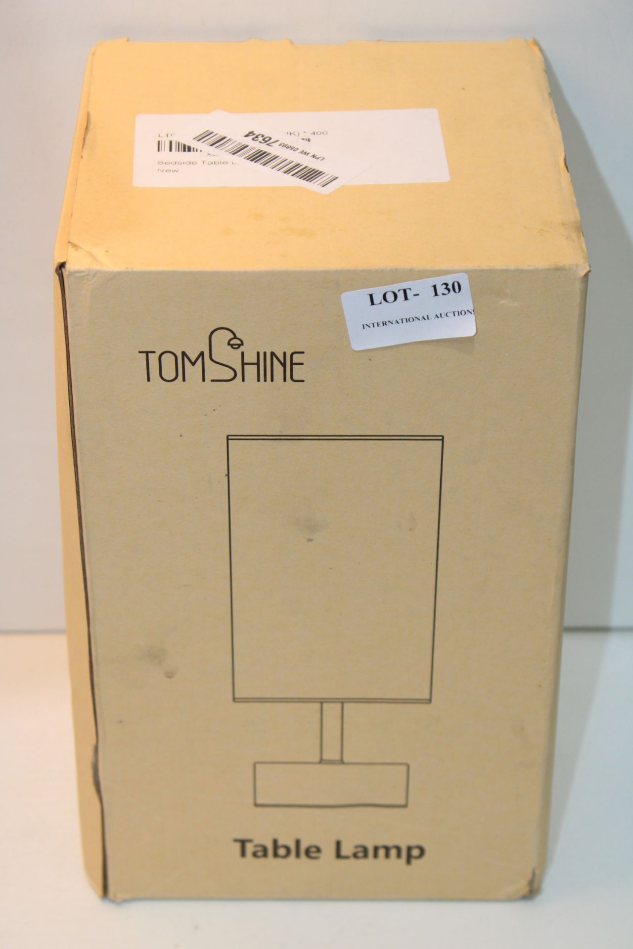 BOXED TOM SHINE TABLE LAMP Condition ReportAppraisal Available on Request- All Items are Unchecked/