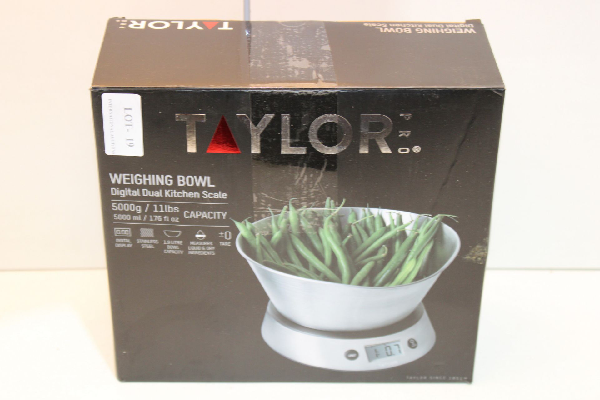 BOXED TAYLORS WEIGHING BOWL DIGITAL DUAL KITCHEN SCALE Condition ReportAppraisal Available on