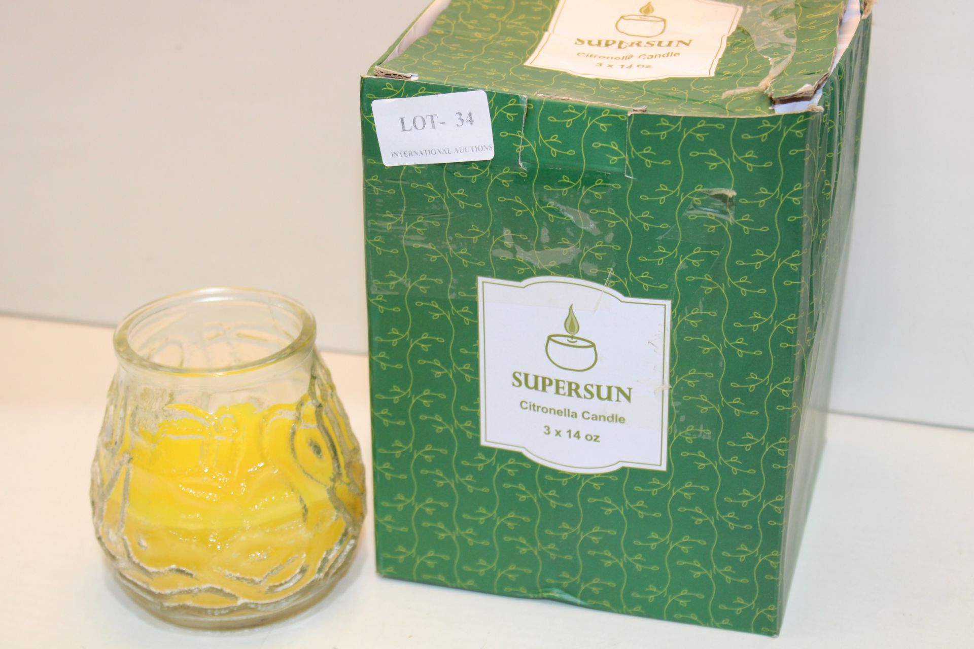 BOXED SUPERSUN CITRONELLA CANDLESCondition ReportAppraisal Available on Request- All Items are