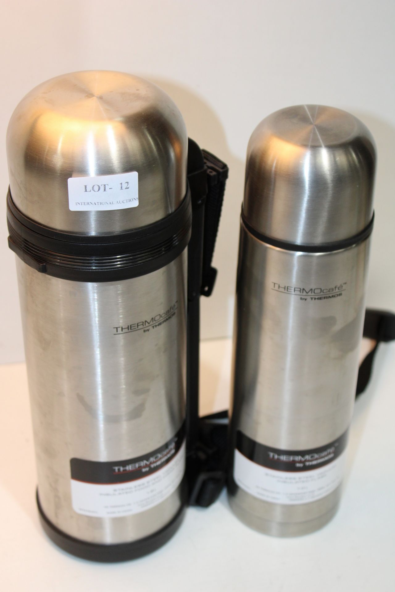 2X UNBOXED THERMOS DRINKS FLASKS THERMOCAFE Condition ReportAppraisal Available on Request- All