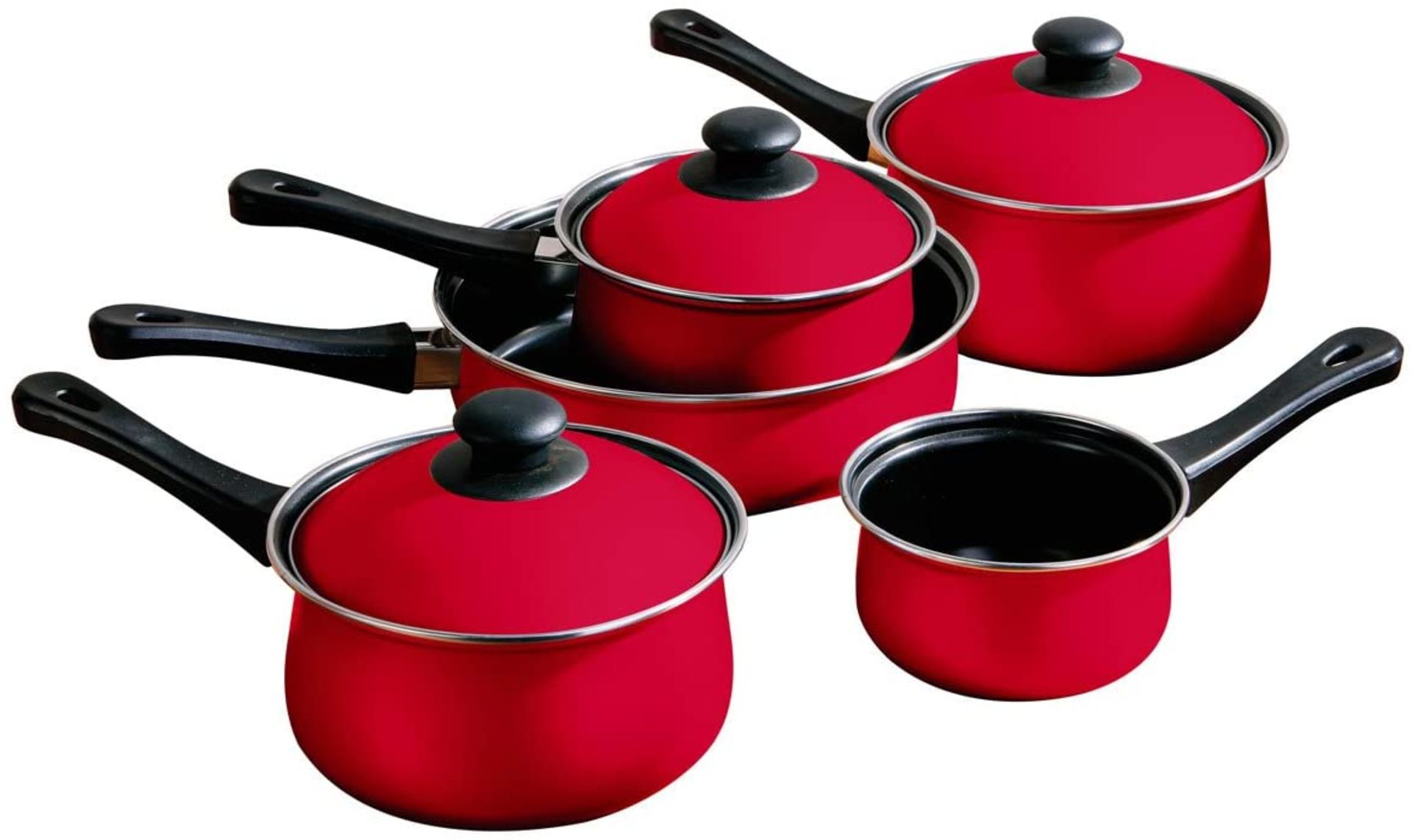 BOXED PREMIER HOUSEARES NON STICK CARBON STEEL WITH BAELITE HANDLES RED RRP £32.50Condition