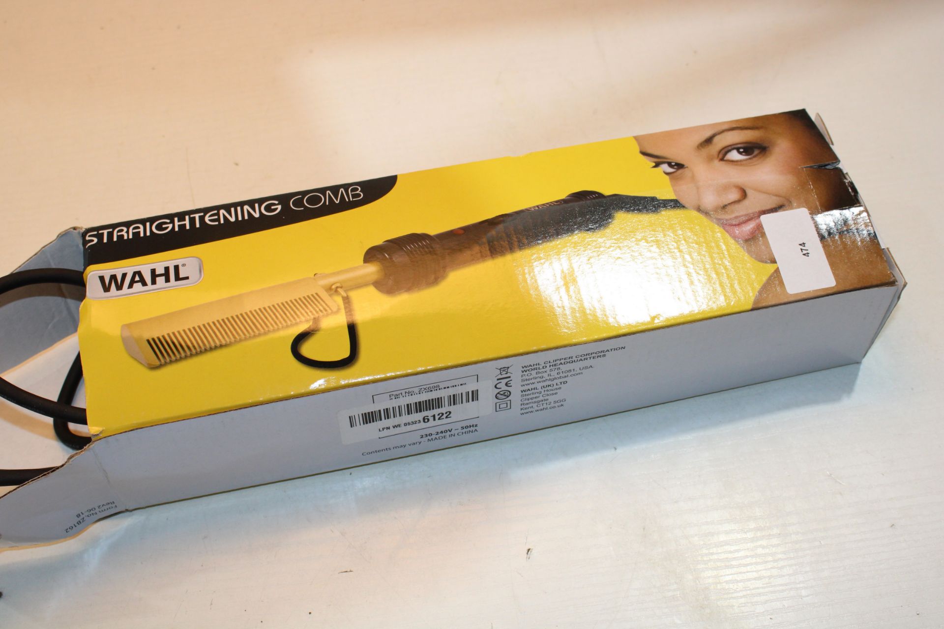BOXED WAHL STRAIGHTENING COMB Condition ReportAppraisal Available on Request- All Items are