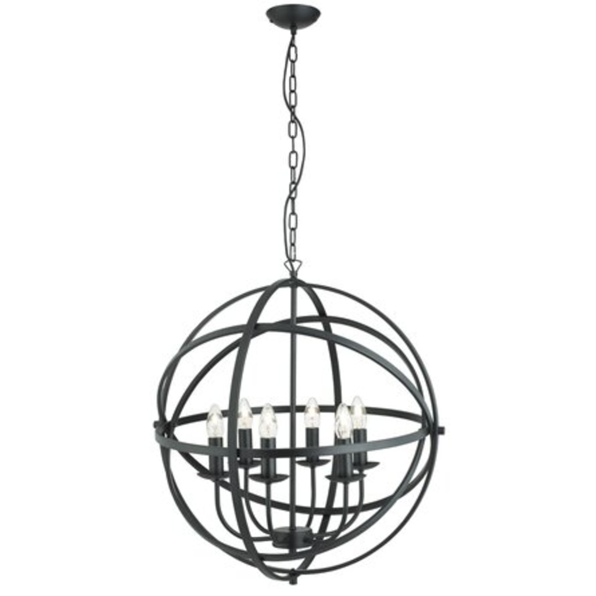BOXED KATHERINE GLOBE PENDANT IN BLACK RRP £169.49Condition ReportAppraisal Available on Request-