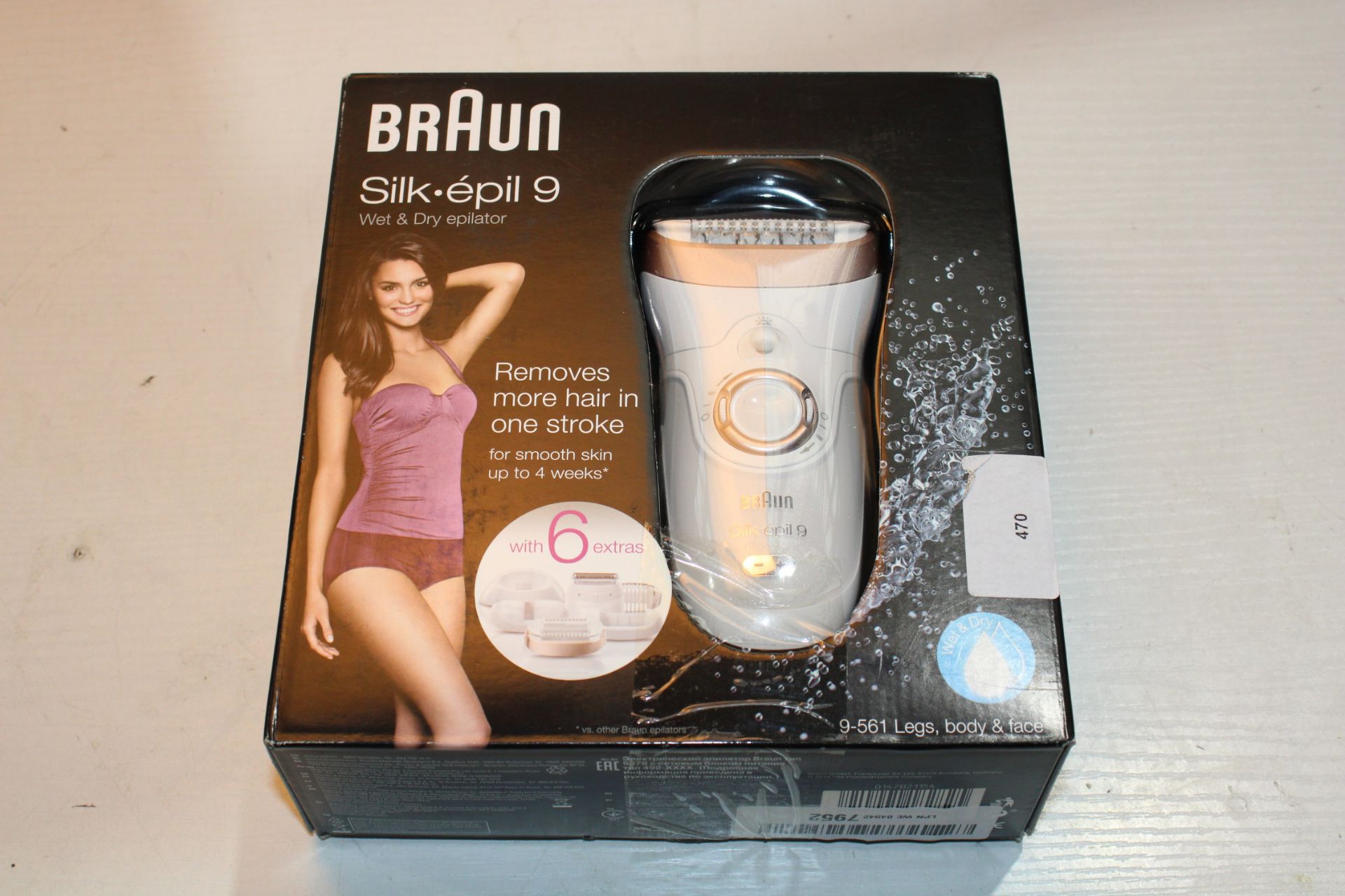 BOXED BRAUN SILK EPIL 9 WET & DRY EPILATOR MODEL: SES 9-561 RRP £119.00Condition ReportAppraisal