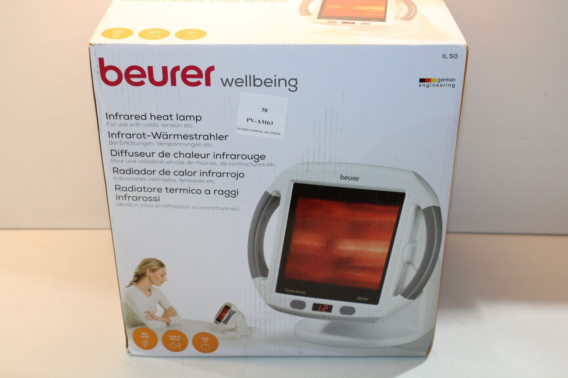 BOXED BEURER WELLBEING INFRARED HEAT LAMP MODEL: IL50 RRP £75.39Condition ReportAppraisal