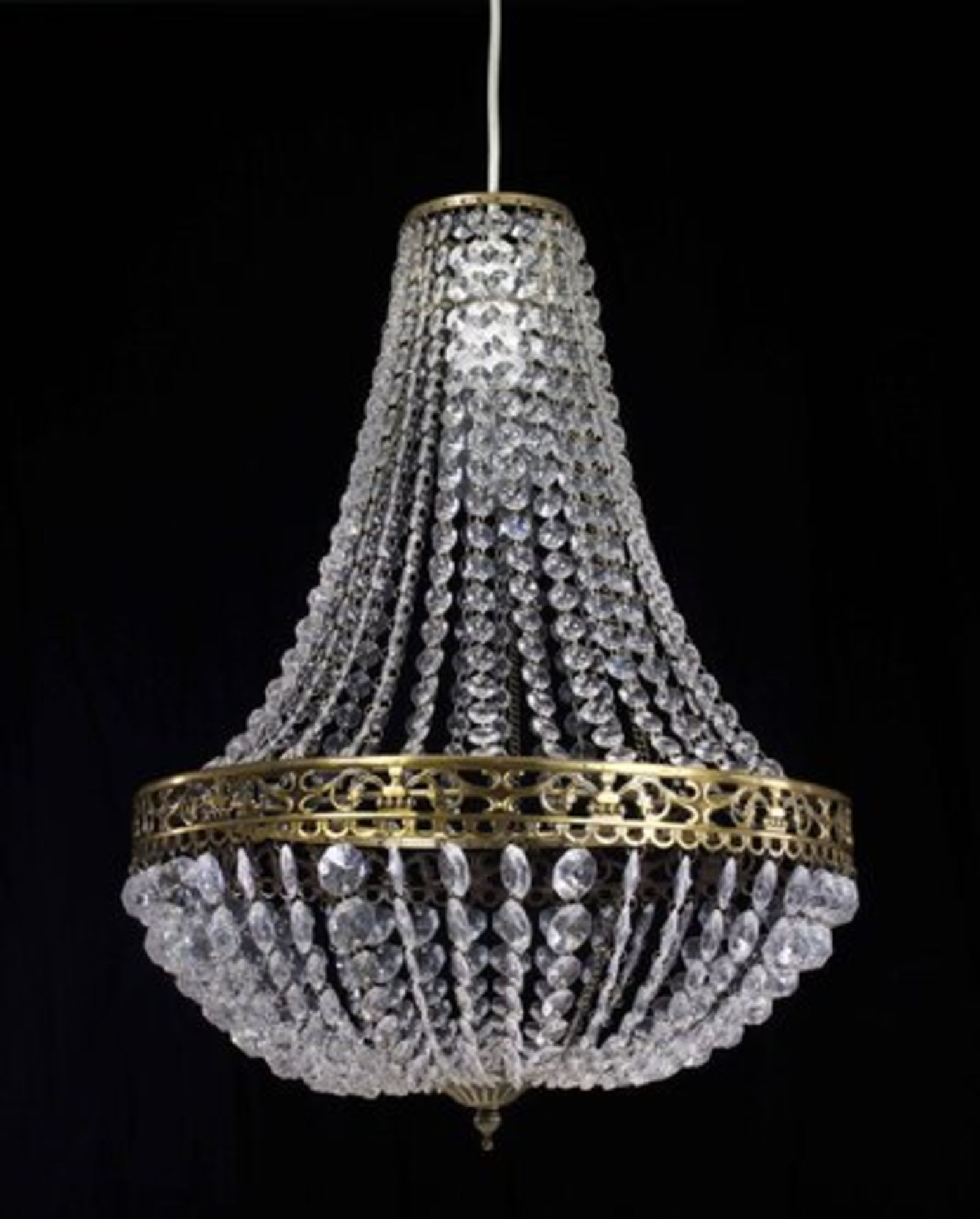 BOXED HERMOINE 1 LIGHT CRYSTAL PENDANT IN ANTIQUE RRP £56.99Condition ReportAppraisal Available on