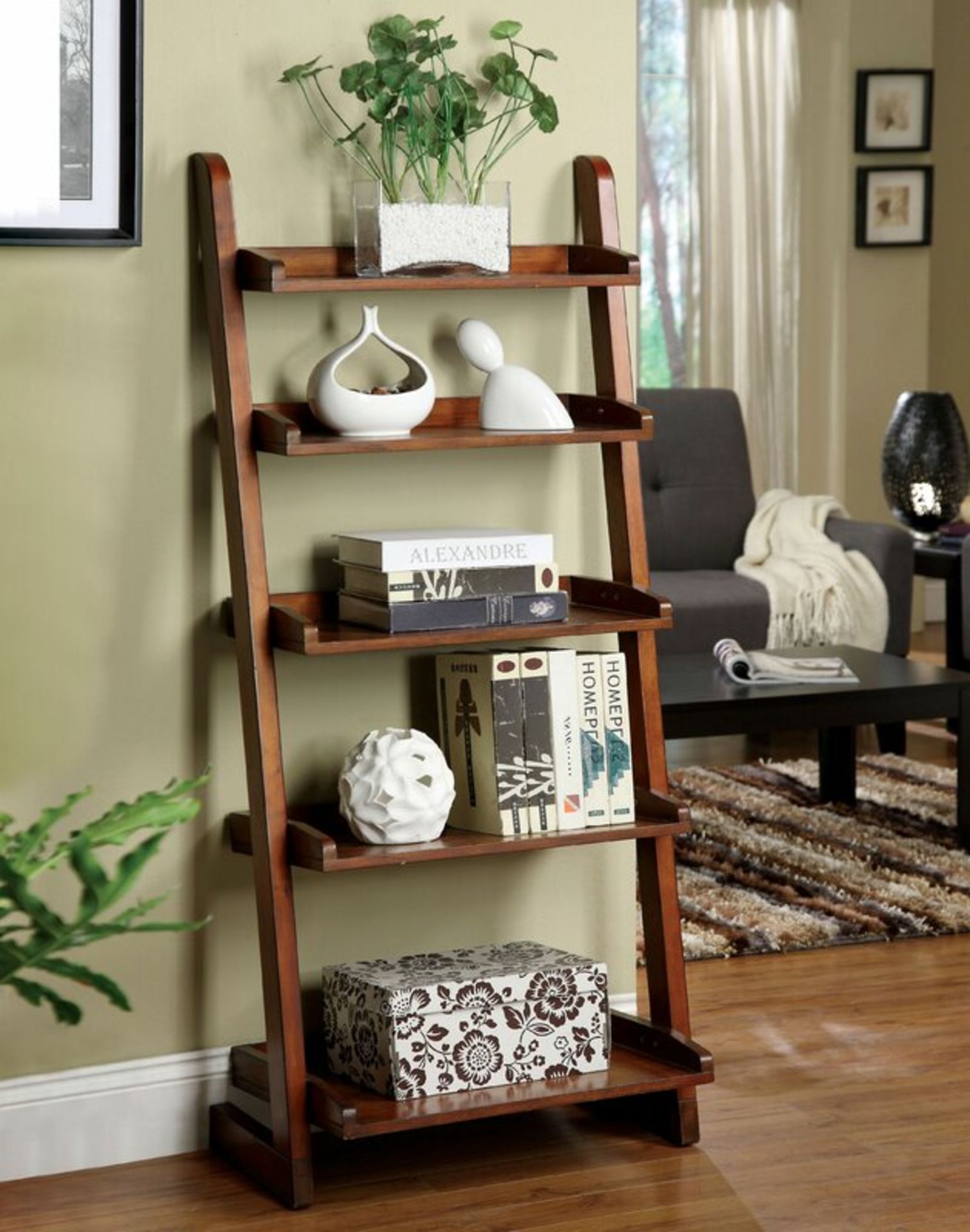 BOXED LADDER BOOKCASE IN NATURAL RRP £77.99 (IMAGE POSSIBLY INCORRECT BUYER BEWARE)Condition