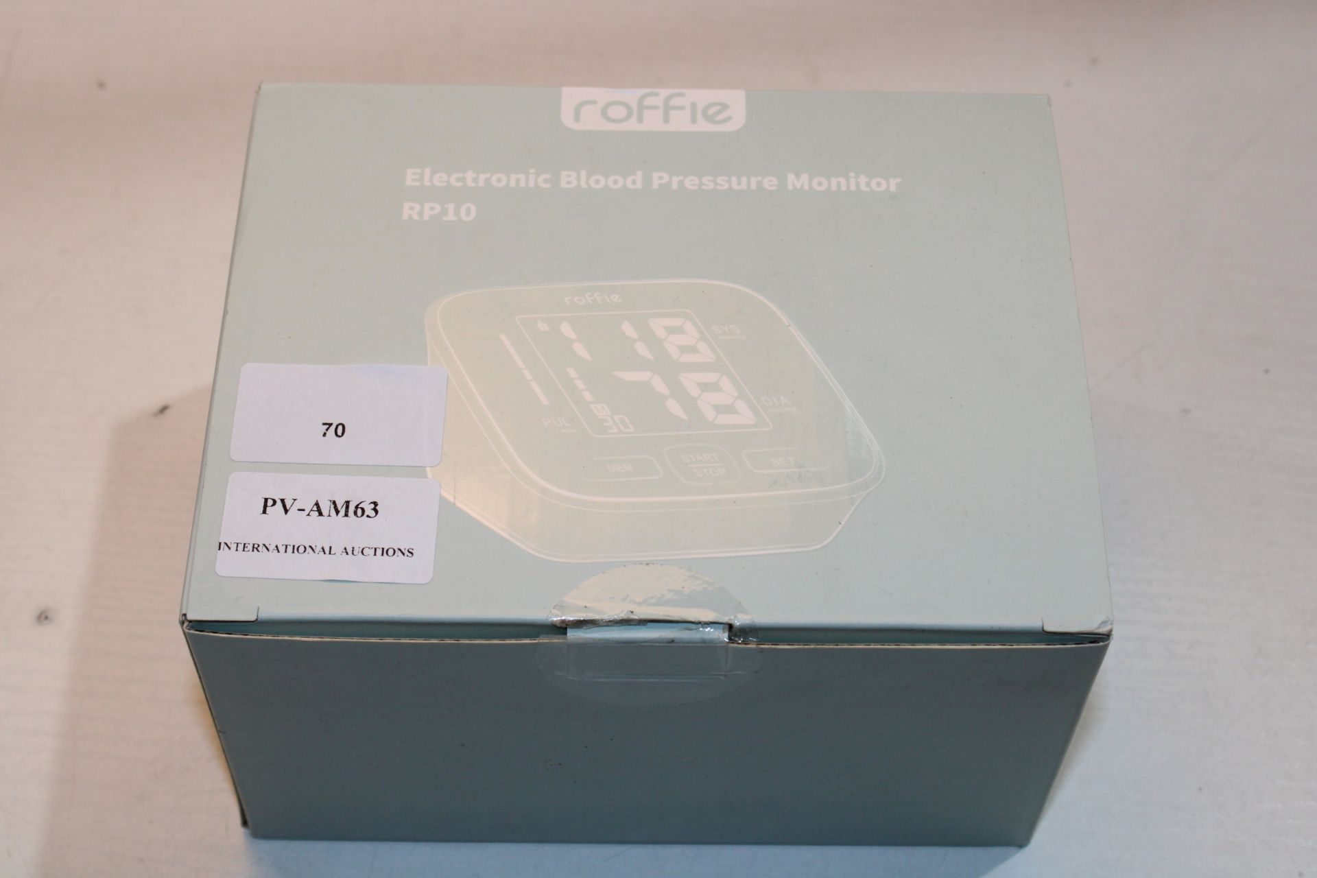 BOXED ROFFIE ELECTRONIC BLOOD PRESSURE MONITOR RP10 RRP £24.99Condition ReportAppraisal Available on