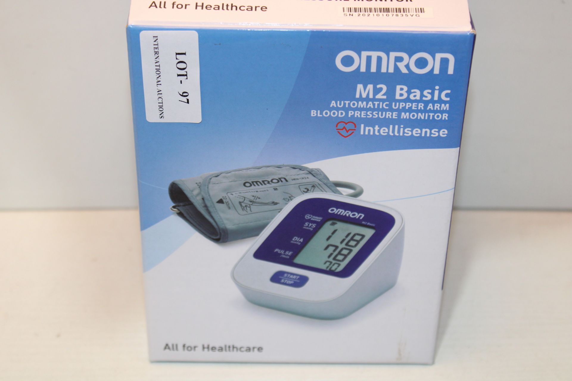 BOXED OMRON M2 BASIC AUTOMATIC UPPER ARM BLOOD PRESSURE MONITOR INTELLISENSE RRP £24.99Condition
