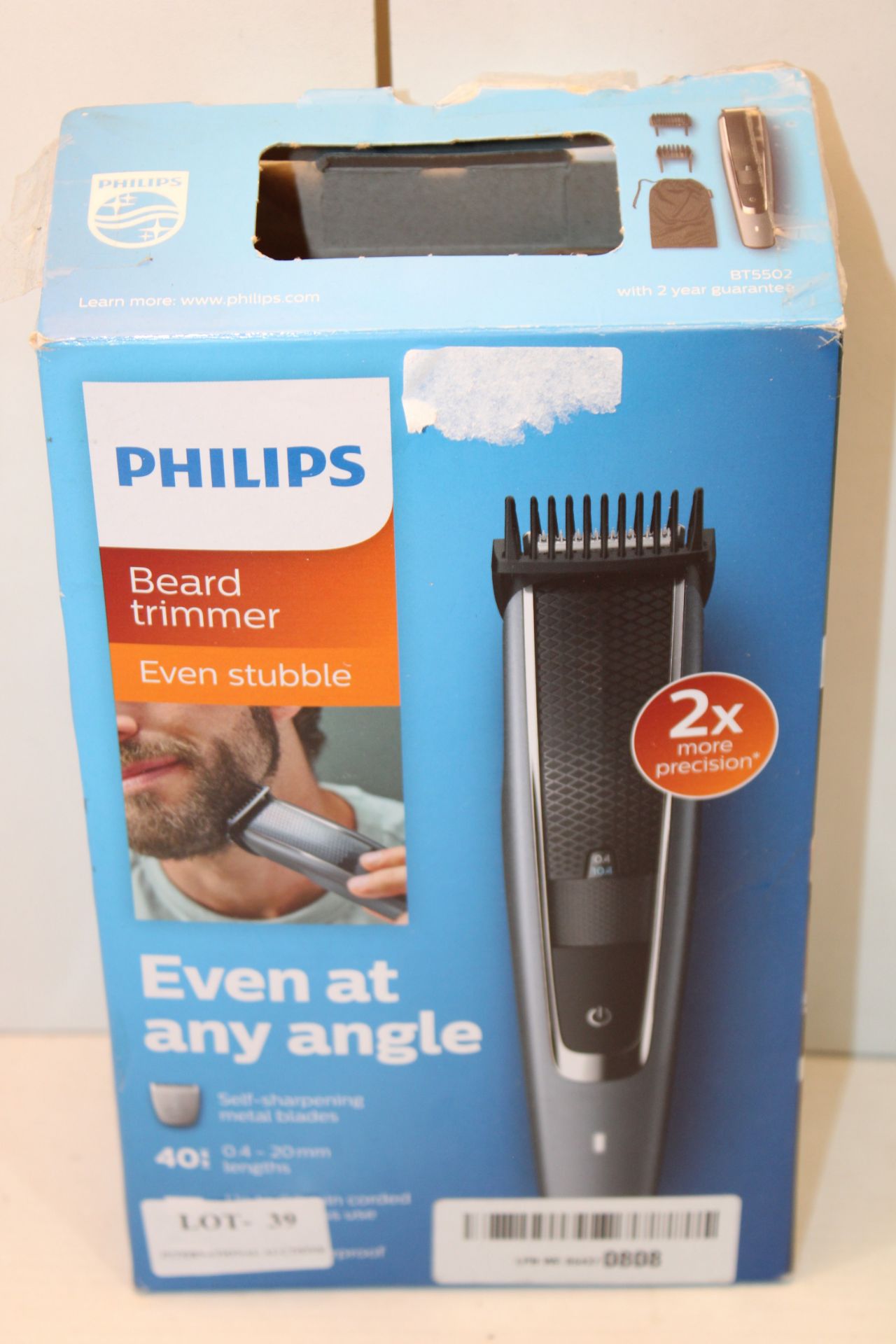 BOXED PHILIPS BEARD TRIMMER EVEN STUBBLE RRP £44.99Condition ReportAppraisal Available on Request-