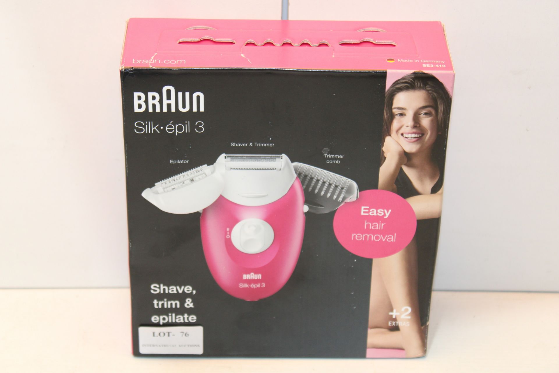 BOXED BRAUN SILK EPIL 3 EPILATOR MODEL: SE3-410 RRP £34.99Condition ReportAppraisal Available on