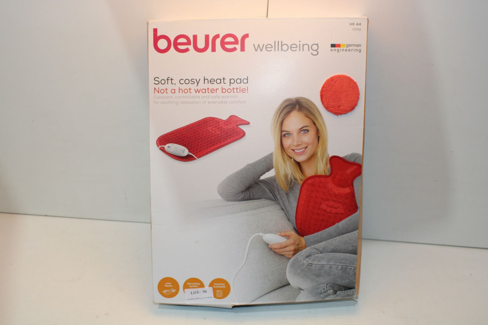 BOXED BEURER WELLBEING SOFT COSY HEAT PAD RRP £34.99Condition ReportAppraisal Available on