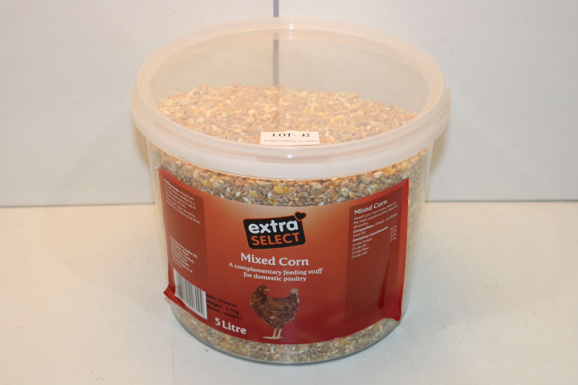 5LITRE EXTRA SELECT MIXED CORN A COMPLIMENTARY FEEDING STUFF FOR DOMESTIC POULTRYCondition