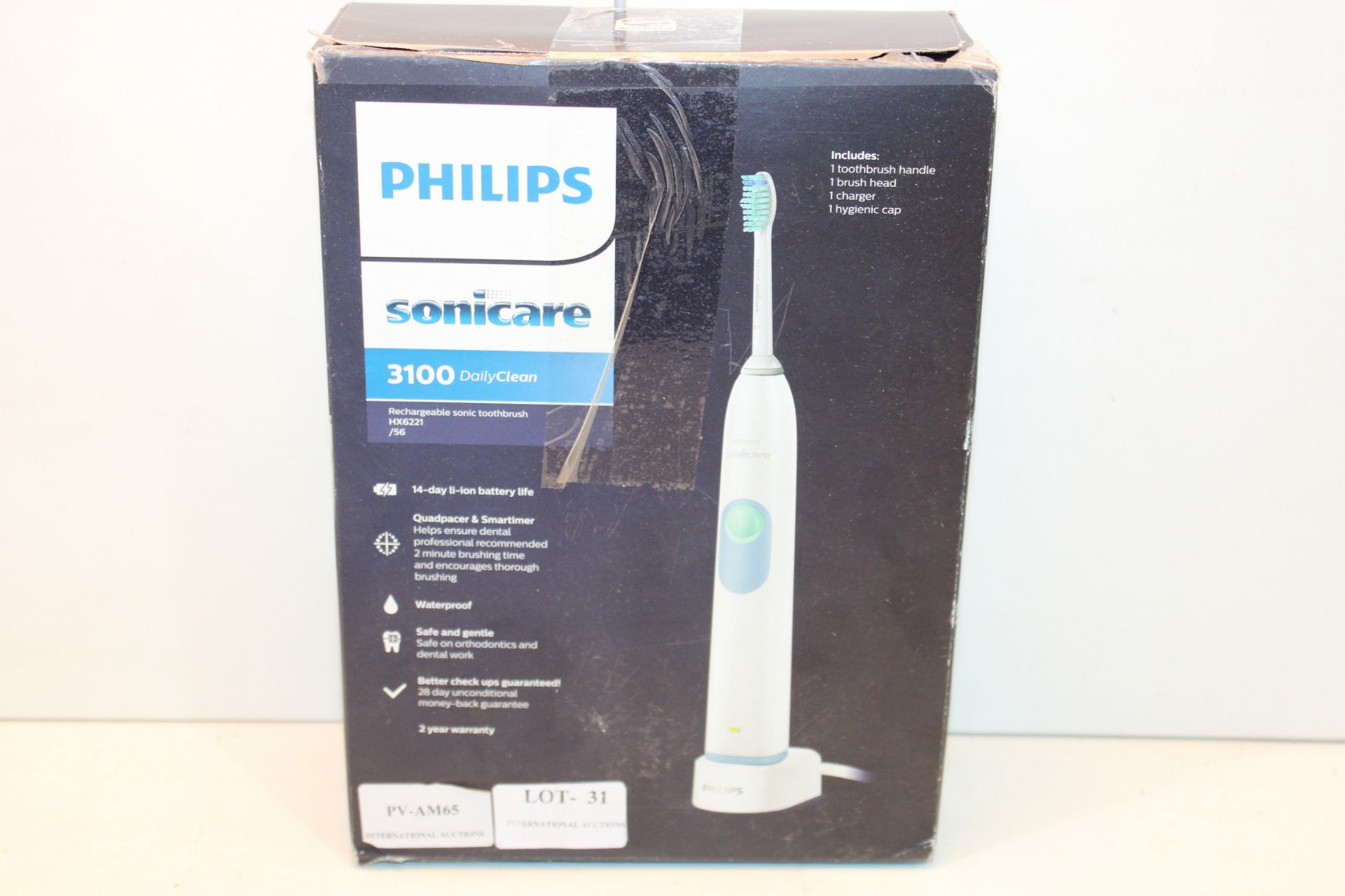 BOXED PHILIPS SONICARE 3100 DAILYCLEAN SONIC TOOTHBRUSH RRP £79.00Condition ReportAppraisal