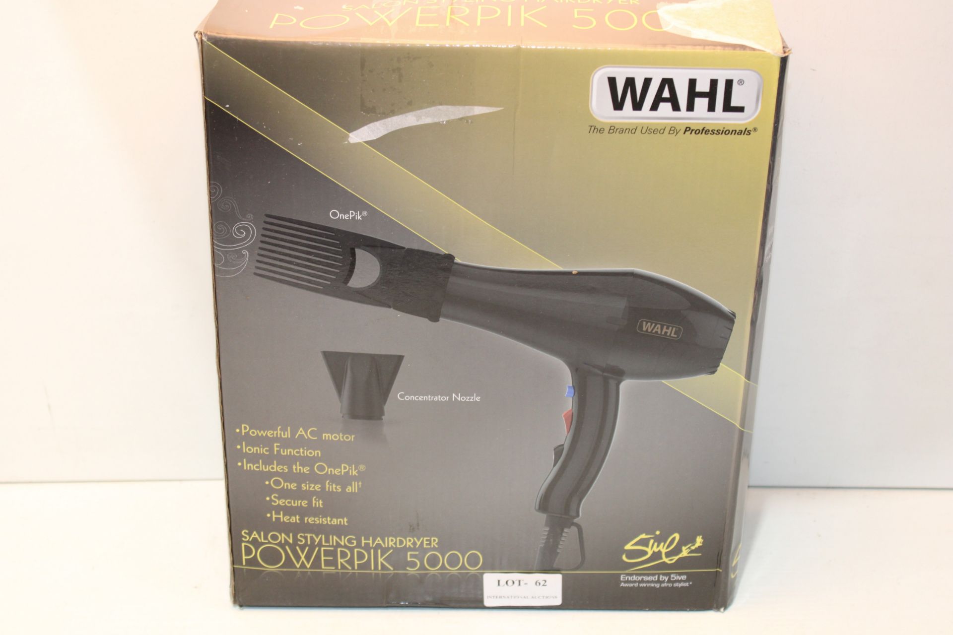 BOXED WAHL SALON STYLING HAIRDRYER POWERPIK 5000Condition ReportAppraisal Available on Request-