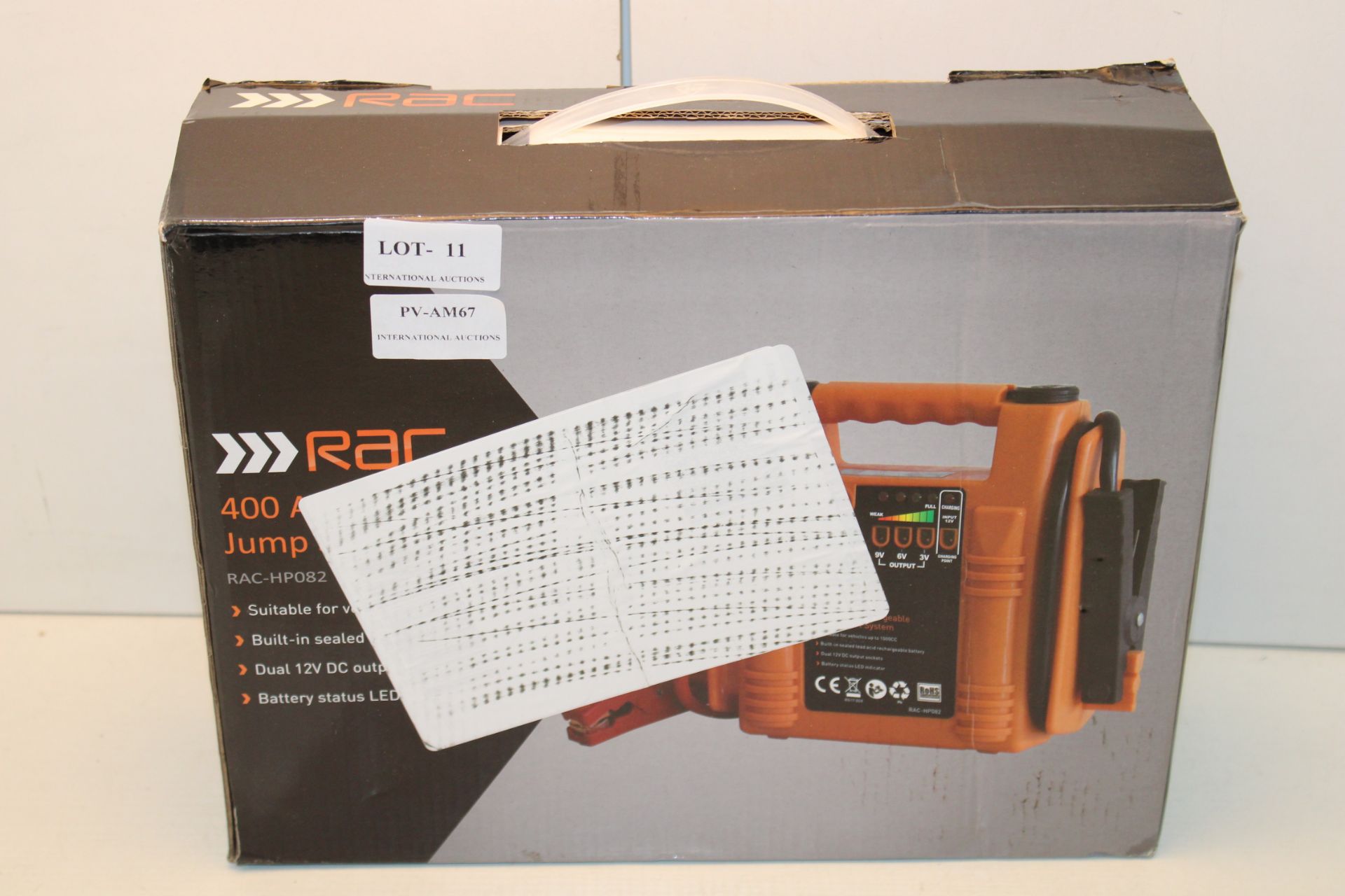 RAC 400AMP JUMP STARTER RRP £44.99Condition ReportAppraisal Available on Request- All Items are - Image 2 of 2