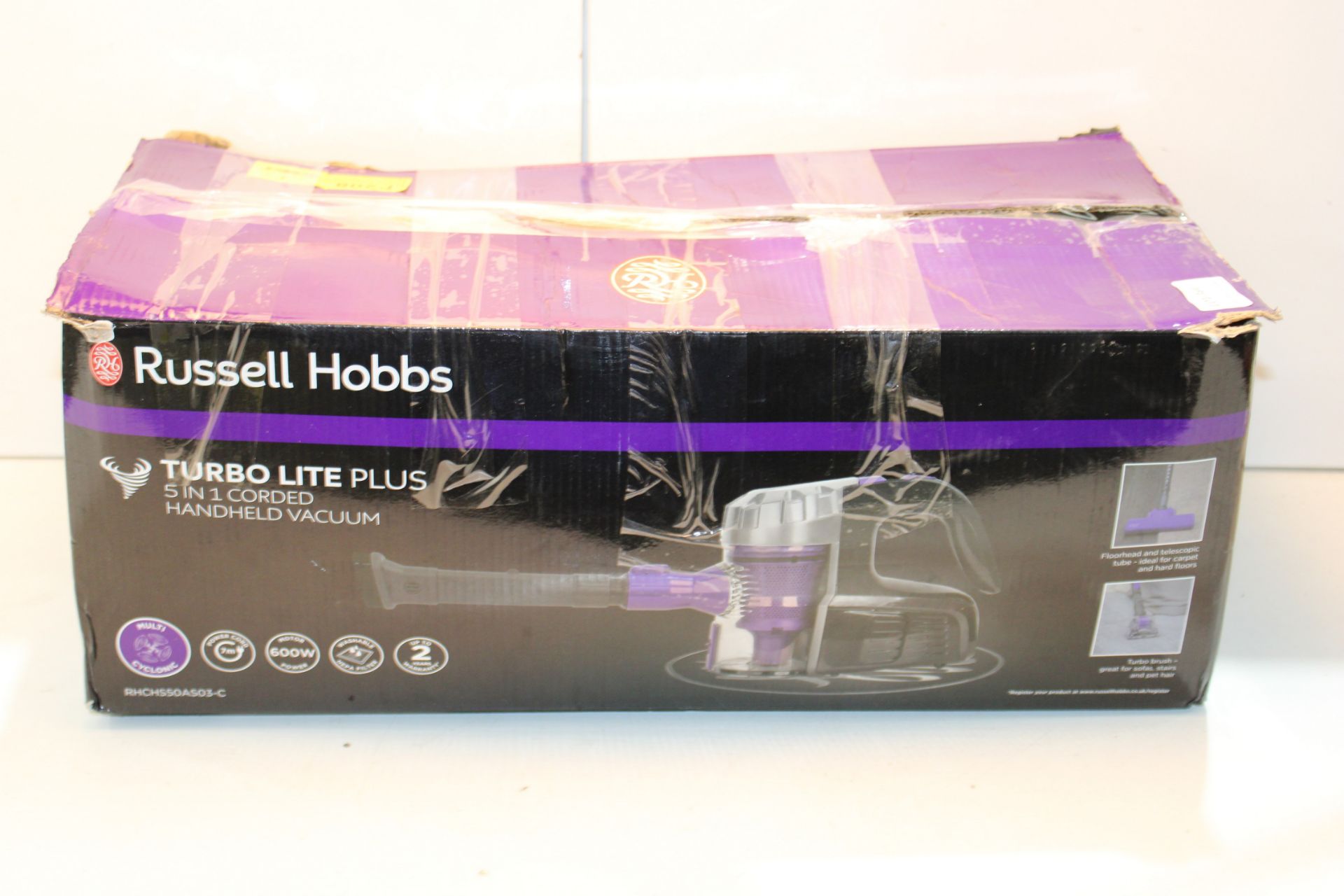 RUSSELL HOBBS TURBO LITE PLUS 5 IN 1 CORDED HANDHELD VACUUM CLEANER RRP £64.99Condition