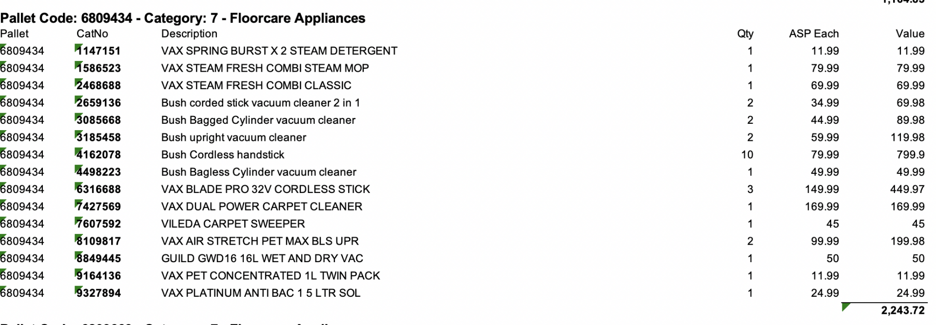 PALLET- X30 FLOORCARE APPLIANCES- TOTAL RRP-£2243.72 - Image 3 of 3